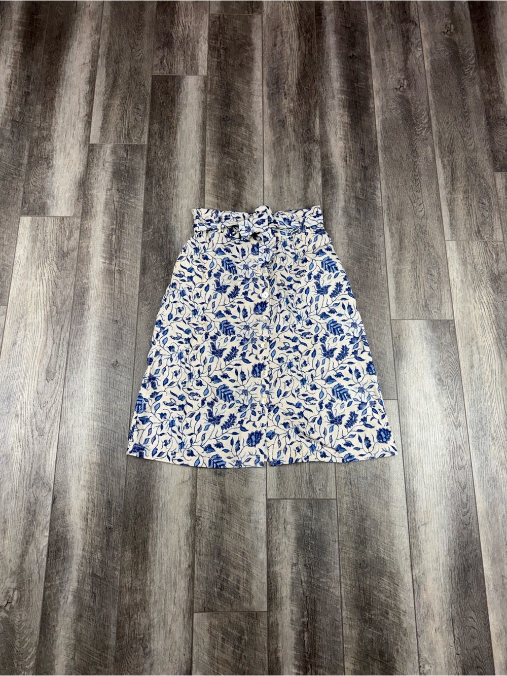 Rachel Zoe Printed Linen Midi Skirt‎